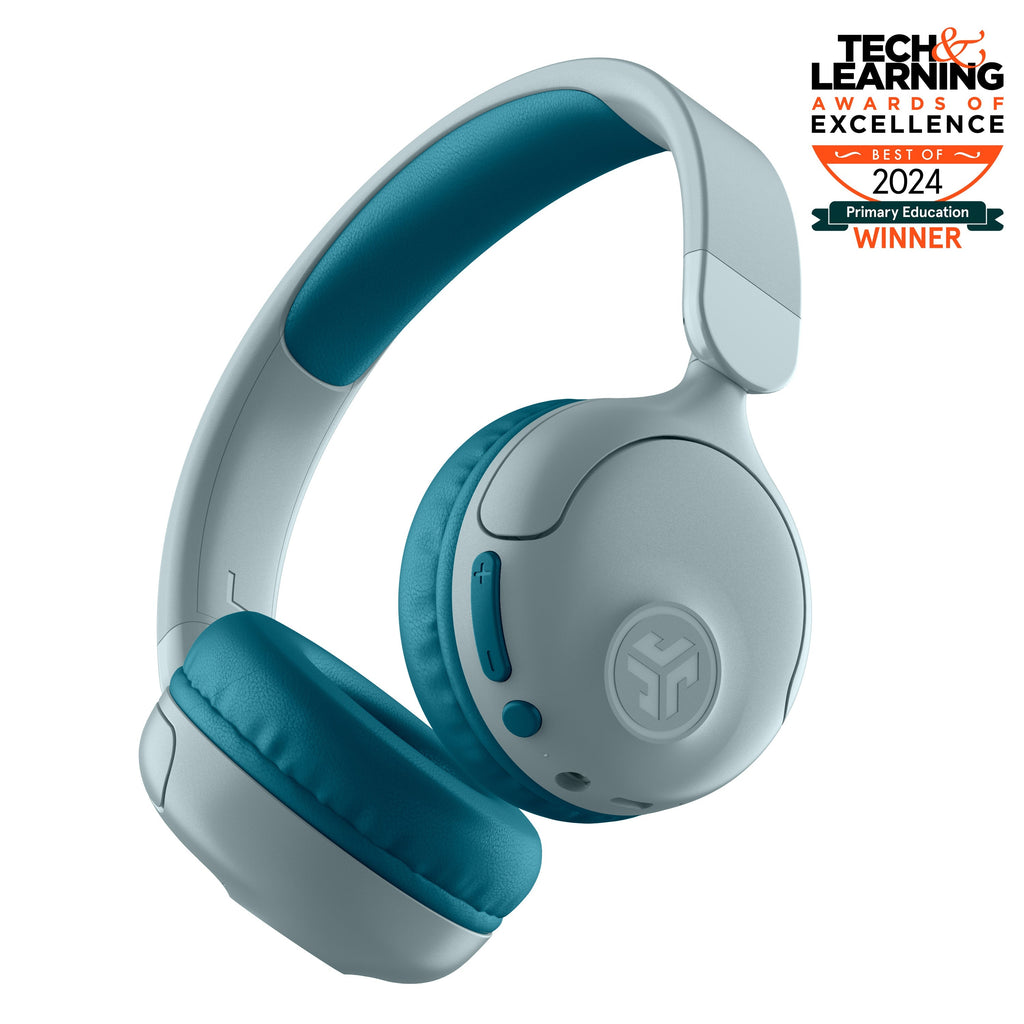 JBuddies Pop Wireless Kids Headphones Grey/Black - Teal