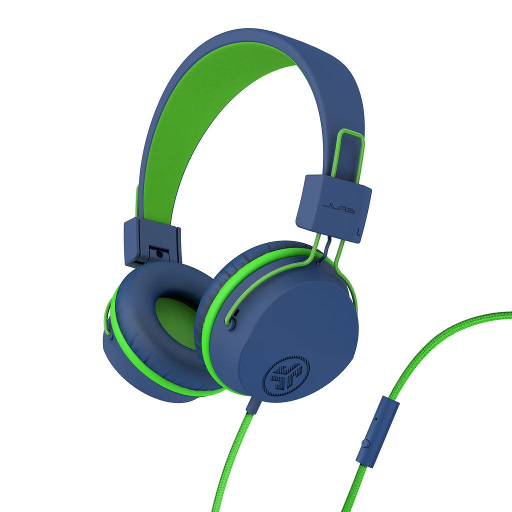 JBuddies Studio On-Ear Kids Wired Headphones Peach - Blue/Green