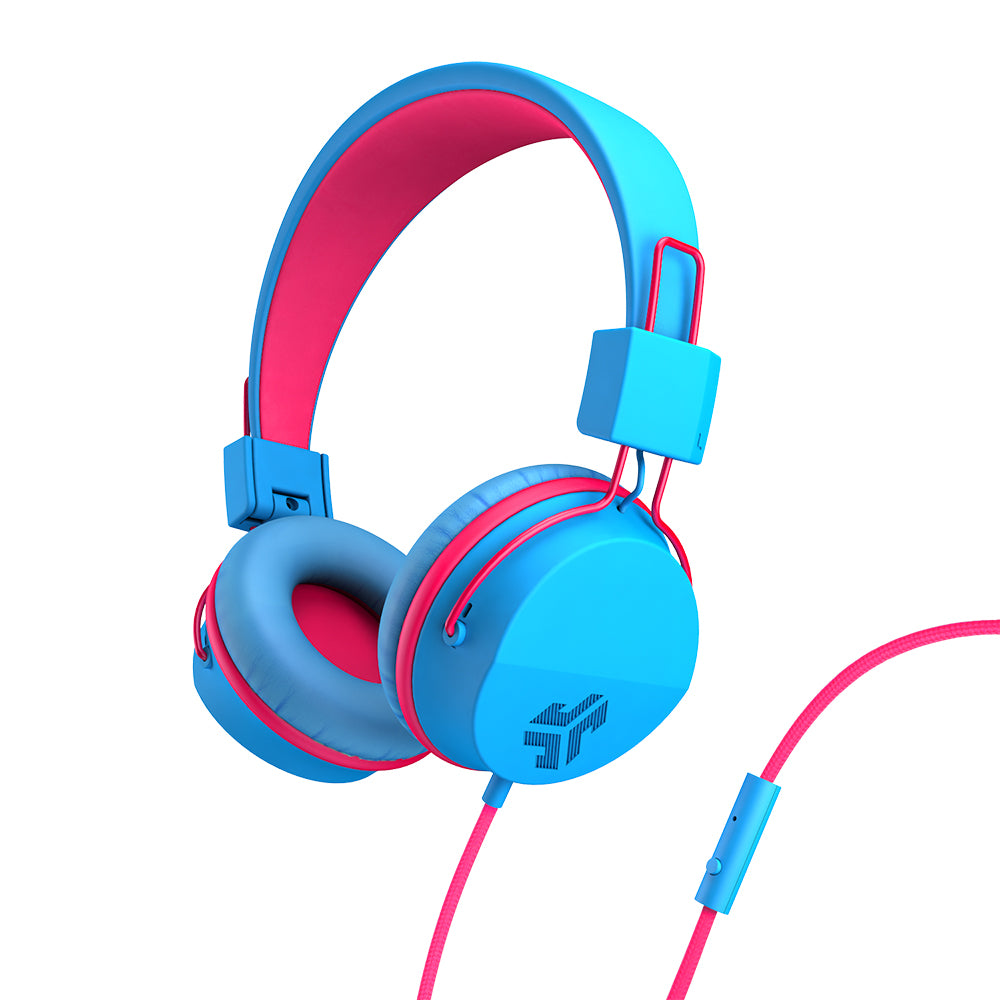 JBuddies Studio On-Ear Kids Wired Headphones Peach - Blue/Pink