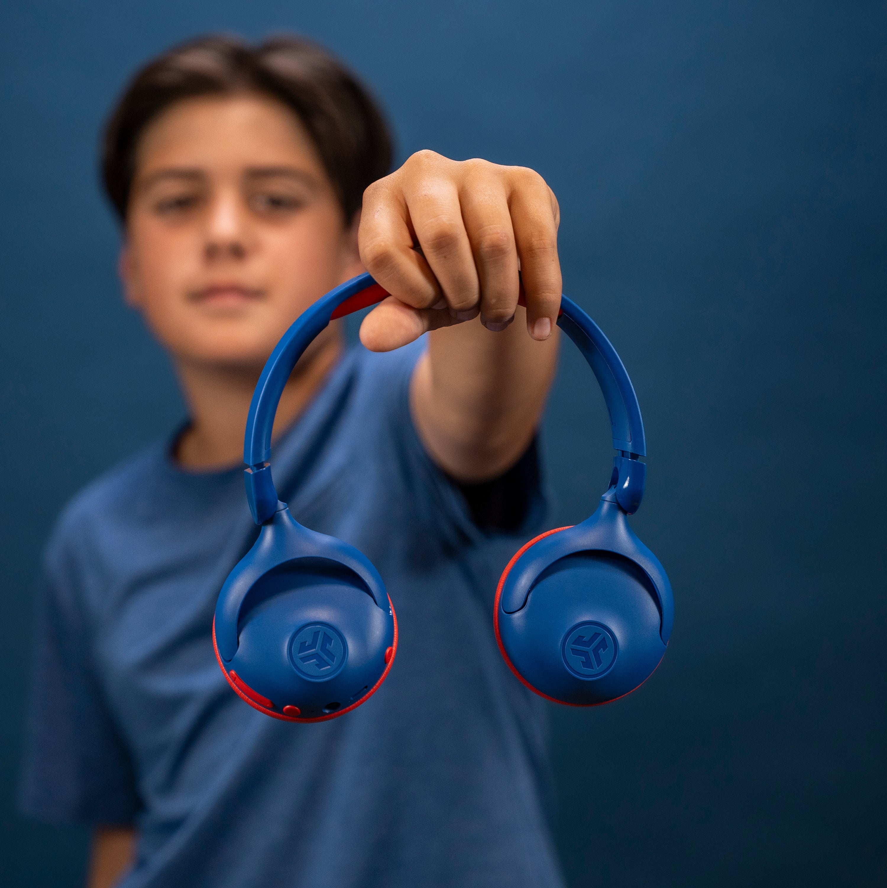 JBuddies ANC Kids Headphones Blue/Red
