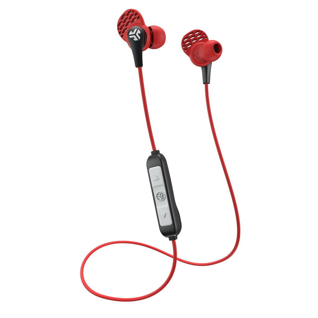 JBuds Pro Wireless Signature Earbuds White/Gray - Red/Black